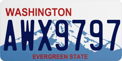 WA license plate AWX9797