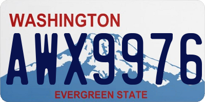 WA license plate AWX9976