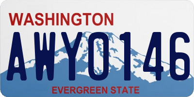 WA license plate AWY0146