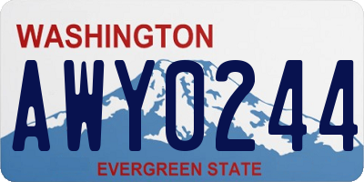 WA license plate AWY0244