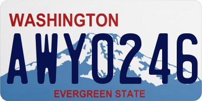 WA license plate AWY0246