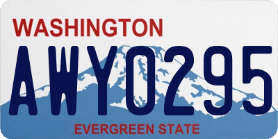 WA license plate AWY0295