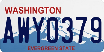 WA license plate AWY0379