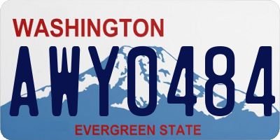 WA license plate AWY0484