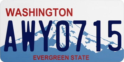 WA license plate AWY0715