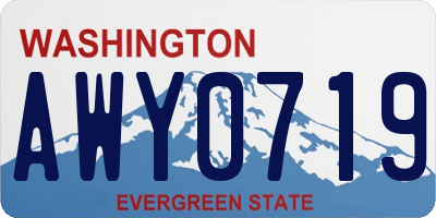 WA license plate AWY0719