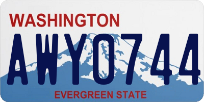 WA license plate AWY0744
