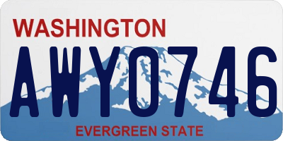 WA license plate AWY0746