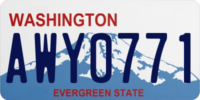 WA license plate AWY0771