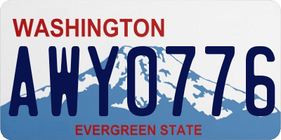 WA license plate AWY0776