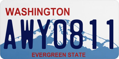 WA license plate AWY0811