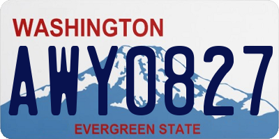 WA license plate AWY0827