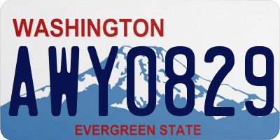 WA license plate AWY0829