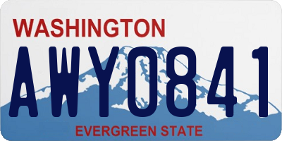 WA license plate AWY0841