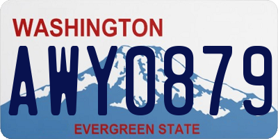 WA license plate AWY0879