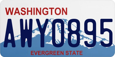 WA license plate AWY0895