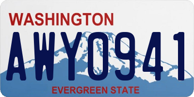 WA license plate AWY0941