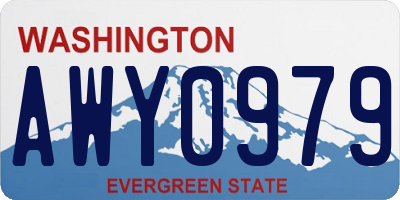 WA license plate AWY0979