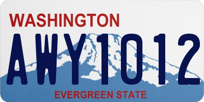 WA license plate AWY1012