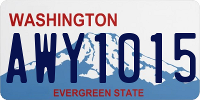 WA license plate AWY1015