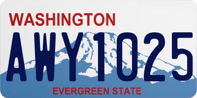 WA license plate AWY1025
