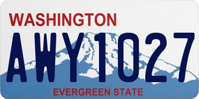 WA license plate AWY1027