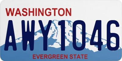 WA license plate AWY1046