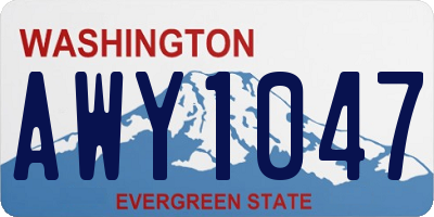 WA license plate AWY1047