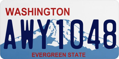 WA license plate AWY1048