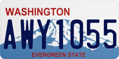 WA license plate AWY1055