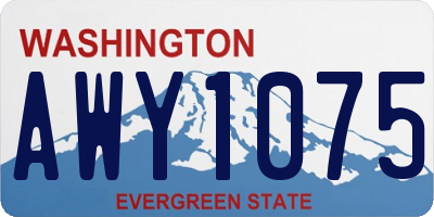 WA license plate AWY1075