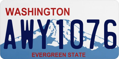WA license plate AWY1076