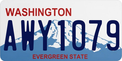 WA license plate AWY1079