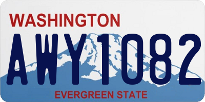 WA license plate AWY1082