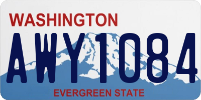WA license plate AWY1084
