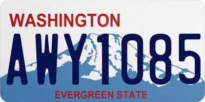 WA license plate AWY1085