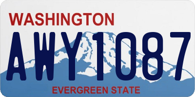 WA license plate AWY1087