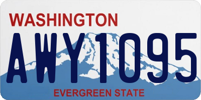 WA license plate AWY1095