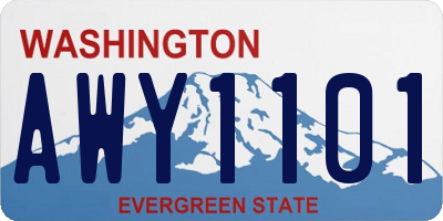WA license plate AWY1101