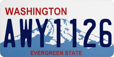 WA license plate AWY1126