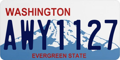 WA license plate AWY1127
