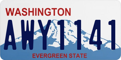 WA license plate AWY1141