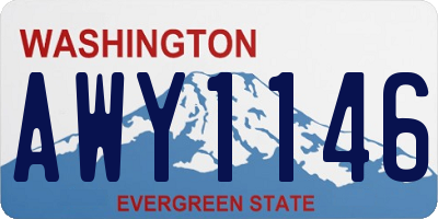 WA license plate AWY1146