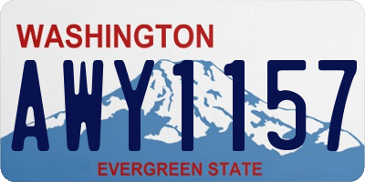 WA license plate AWY1157