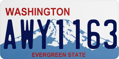 WA license plate AWY1163