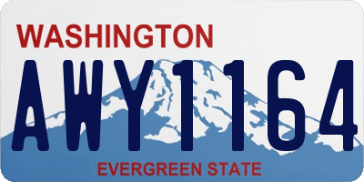 WA license plate AWY1164