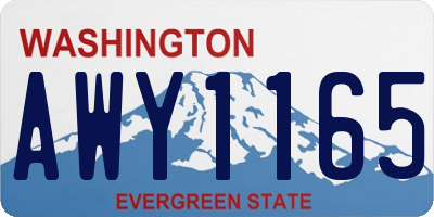 WA license plate AWY1165