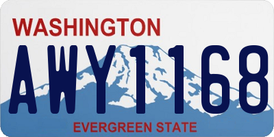 WA license plate AWY1168