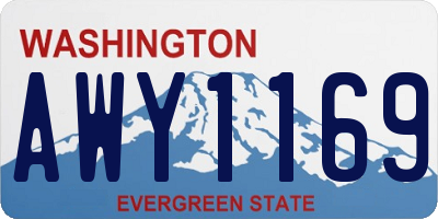 WA license plate AWY1169