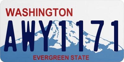 WA license plate AWY1171